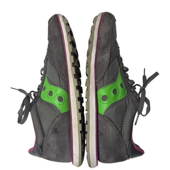 Saucony Womens Jazz Low Pro Sneakers Shoe Gray Pink SZ 11 1866-146 Running - Picture 4 of 13